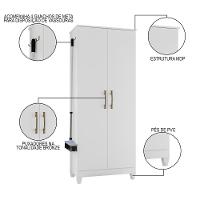 Armário Multiuso Lavanderia 2 Portas Mali M07 Branco - Mpozenato - 3