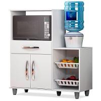 Armário Multiuso Irlanda Com Fruteira 2 Portas - Lumil Móveis Branco-castanho - 3