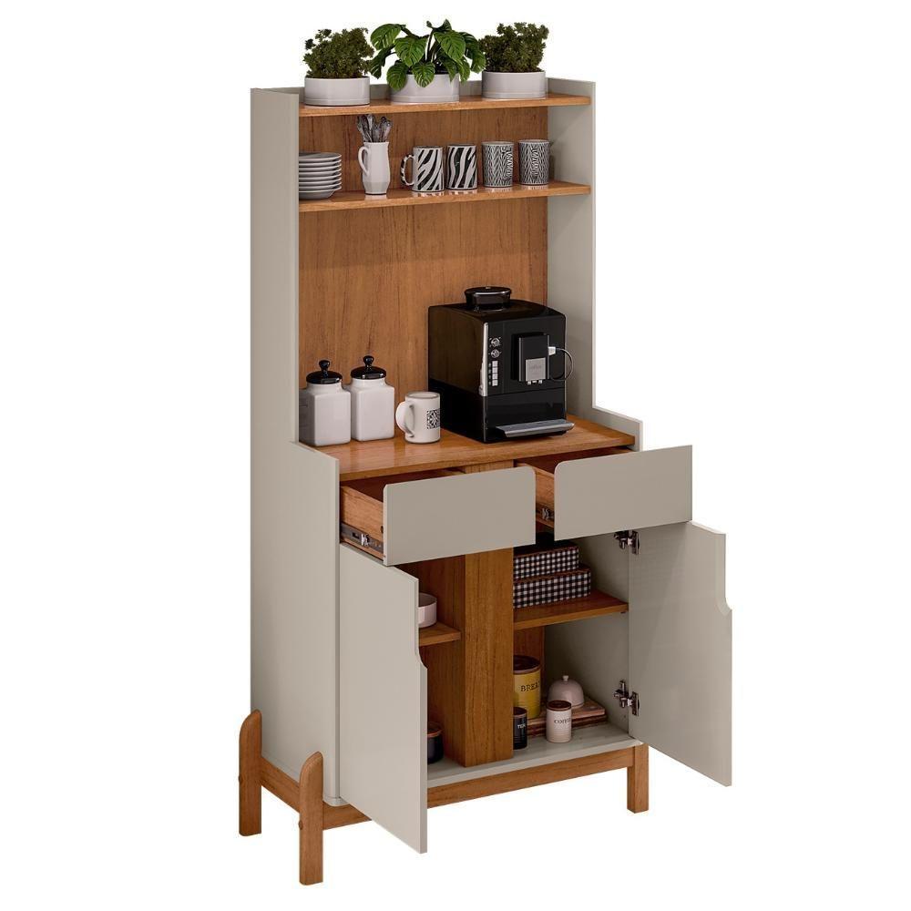 Armário Multiuso Cantinho Do Café Nay C14 Off White-cedro - Mpozenato - 5