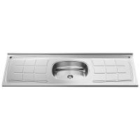 Balcão Gabinete áustria E Pia Inox 160cm 4 Portas - Lumil Móveis Branco-castanho - 9