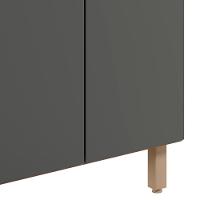 Balcão Para Cooktop Com Tampo 80cm Maly N03 Carvalho-grafite - Mpozenato - 6