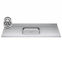 Balcão Gabinete Com Pia Inox 160cm Arkansas Castanho-cinza - Lumil - 2