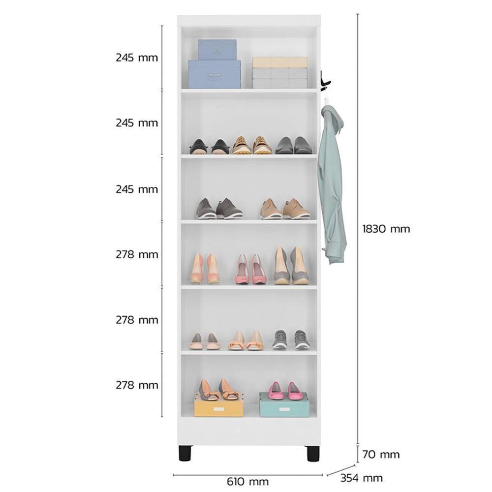 Armário Multiuso 02 Portas Linus Branco - Qmovi - 4