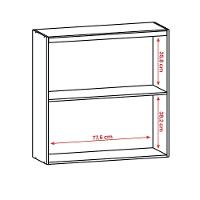 Armario De Cozinha Suspenso Art 80 Cm Com 2 Portas Freijó Soft - 3