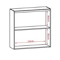 Armario De Cozinha Suspenso Art 80 Cm Com 2 Portas Freijo Riscatto - 3