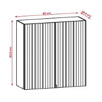 Armario De Cozinha Suspenso Art 80 Cm Com 2 Portas Freijo Riscatto - 4