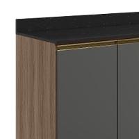 Balcão De Cozinha Com Tampo 120cm Maly N03 Carvalho-grafite - Mpozenato - 5