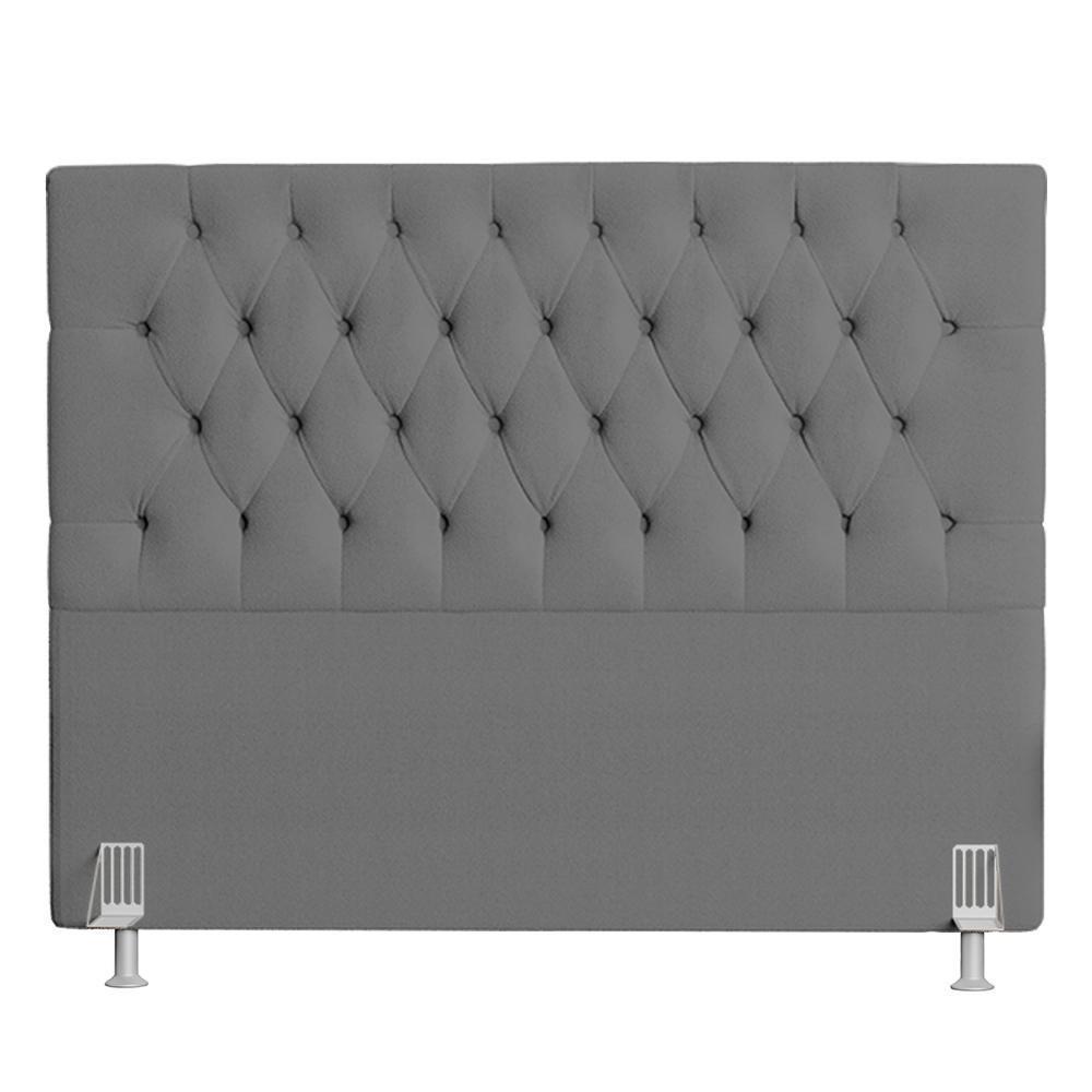 Cabeceira Casal King Cama Box 195cm Cristal C16 Boucle Cinza - Mpozenato - 8