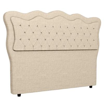 Cabeceira Casal Cama Box 140cm Oregon I02 Linho Bege - Mpozenato