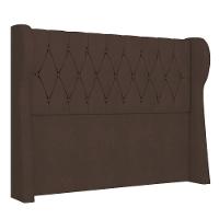 Cabeceira Casal Cama Box 140cm Malva I02 Veludo Marrom - Mpozenato - 1