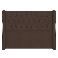 Cabeceira Casal Cama Box 140cm Malva I02 Veludo Marrom - Mpozenato - 2