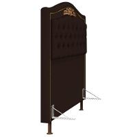 Cabeceira Cama Box Casal King 195cm Com Tachas Imperial J02 Sintético Marrom Escuro - Mpozenato - 6