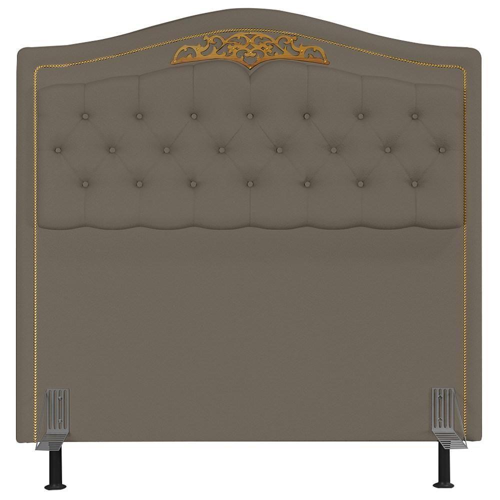 Cabeceira Cama Box Casal 140cm Com Tachas Imperial J02 Sintético Areia - Mpozenato - 2