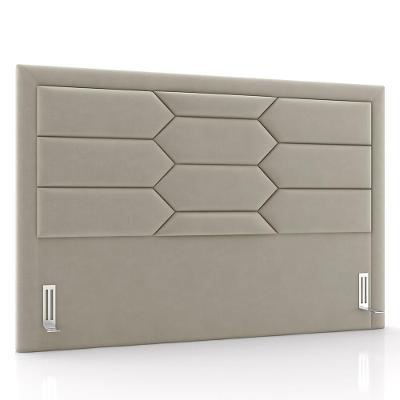 Cabeceira Cama Box Casal 140cm Texas P02 Veludo Bege - Mpozenato