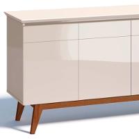 Balcão Buffet Classic Com Espelho Adnet 67cm Hi01 Off White - Mpozenato - 6