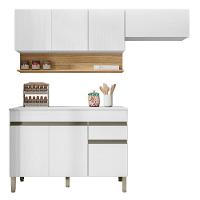 Conjunto De Armarios Modulados Line Com 7 Portas E 1 Gaveta Supremo Freijó - 1