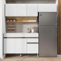 Conjunto De Armarios Modulados Line Com 7 Portas E 1 Gaveta Supremo Freijó - 4