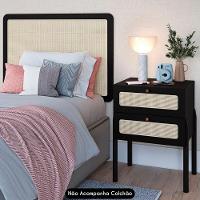 Cabeceira Solteiro E Mesa Pés De Madeira Arlo A10 Nero-preto - Mpozenato - 7