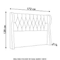 Cabeceira Casal Queen Cama Box 160cm Malva I02 Veludo Bege - Mpozenato