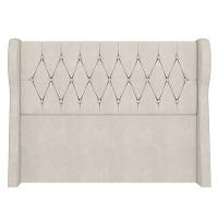 Cabeceira Casal Queen Cama Box 160cm Malva I02 Veludo Bege - Mpozenato - 6