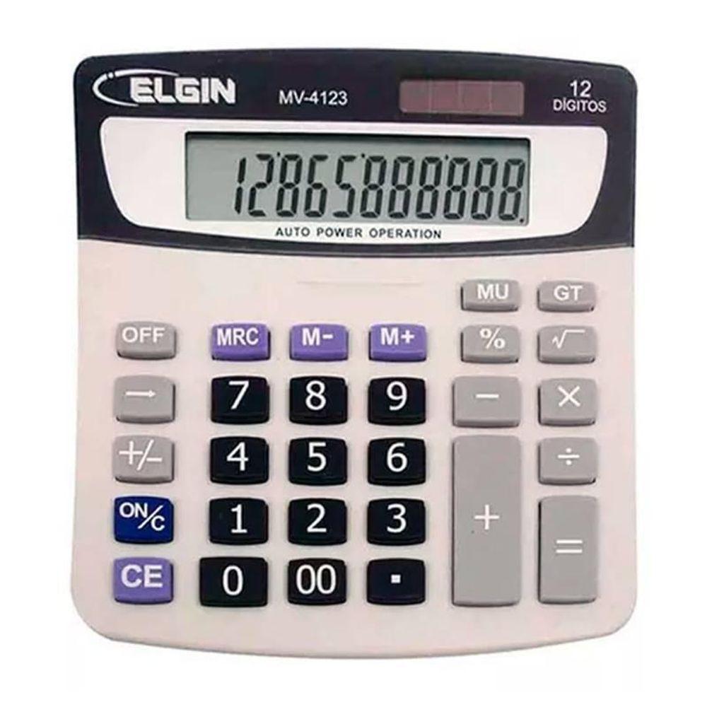 Calculadora Mesa Visor 12 Dig. Um Raiz Mv4123 Elgin - 2