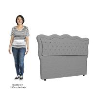 Cabeceira Casal Queen Cama Box 160cm Oregon I02 Linho Cinza - Mpozenato - 5
