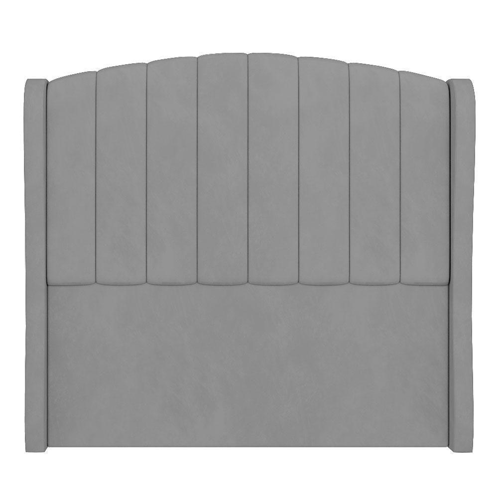 Cabeceira Casal Queen Cama Box 160cm Glenda I02 Veludo Cinza - Mpozenato - 6