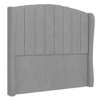 Cabeceira Casal Queen Cama Box 160cm Glenda I02 Veludo Cinza - Mpozenato - 1