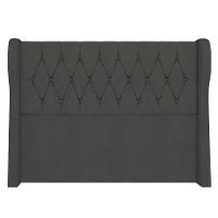 Cabeceira Casal Queen Cama Box 160cm Malva I02 Veludo Chumbo - Mpozenato - 6