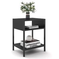 Cabeceira Casal King 195cm Cristal Boucle Mostarda E 2 Mesas Laterais Plaza Lc1 Preto - Mpozenato - 2