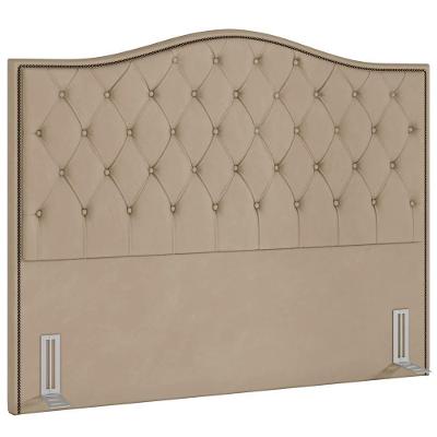 Cabeceira Cama Box Casal Queen 160cm Siena P02 Veludo Bege - Mpozenato