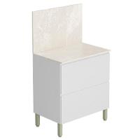 Balcão De Cozinha Com Tampo 80cm 1 Porta Minsk K02 Branco - Mpozenato - 1