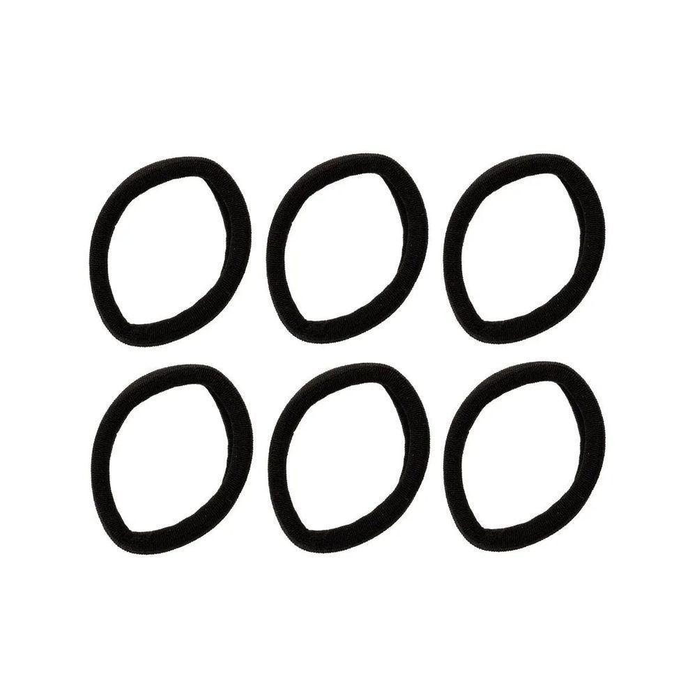 Elásticos De Cabelo 6 Unidades Proart Sem Metal, Não Marcam Os Fios, Perfeitos Para Penteados Preto - 3