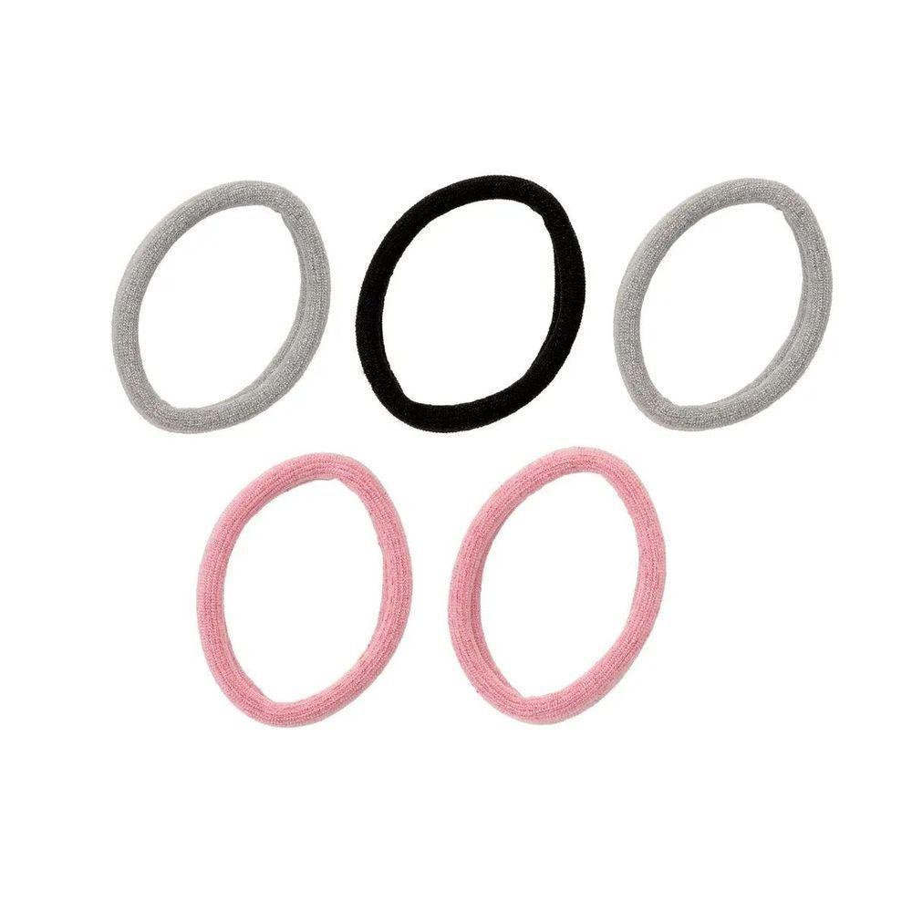 Elásticos De Cabelo 6 Unidades Proart Sem Metal, Não Marcam Os Fios, Perfeitos Para Penteados Rosa-cinza - 3