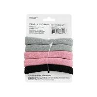 Elásticos De Cabelo 6 Unidades Proart Sem Metal, Não Marcam Os Fios, Perfeitos Para Penteados Rosa-cinza - 4