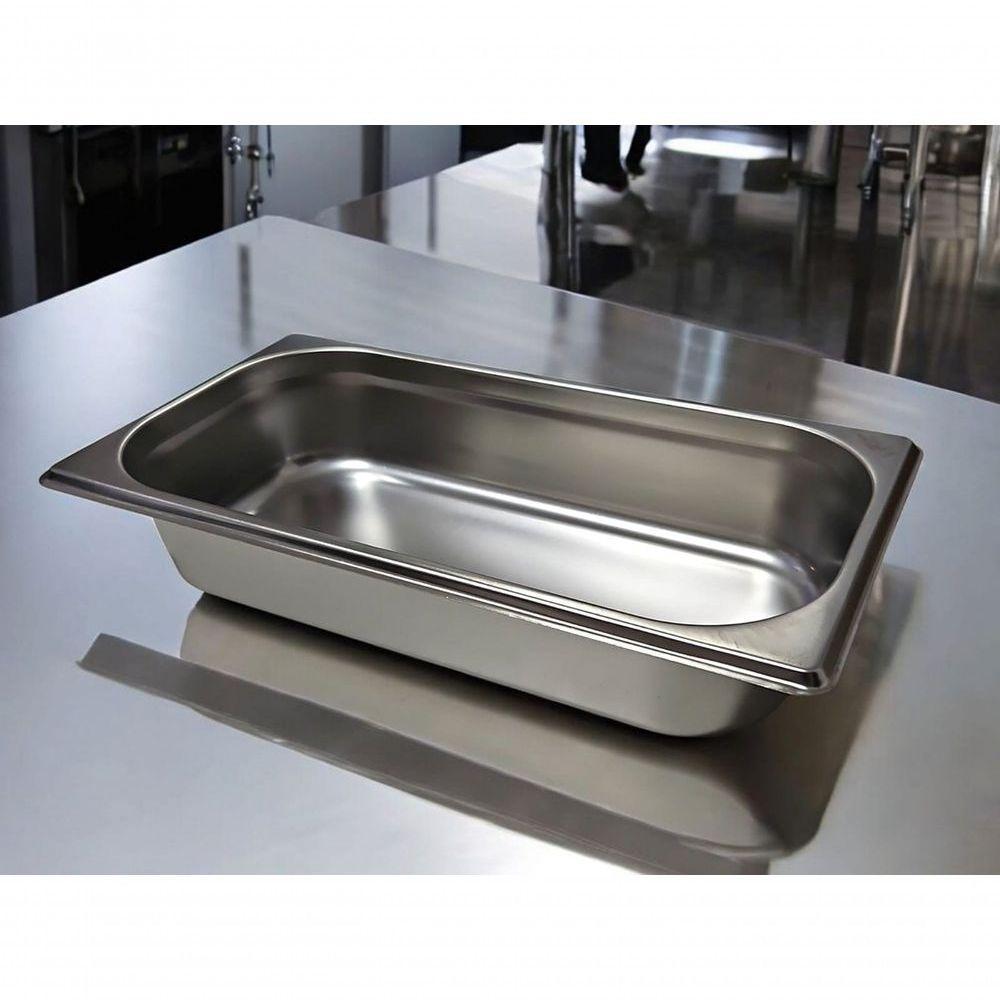 Cuba Gastronômica Inox Gn 1/3 65mm Sem Alça Prateada - 3