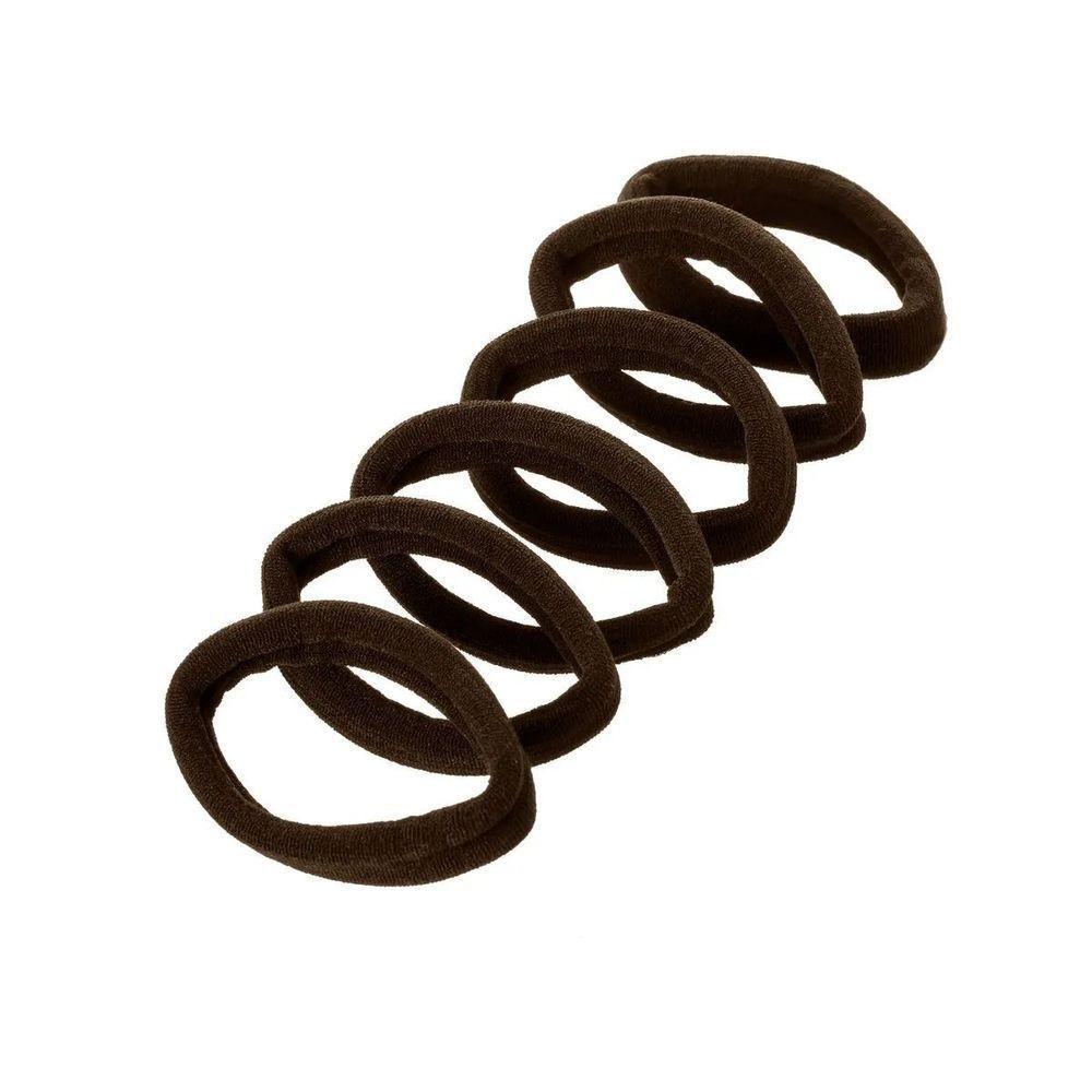 Elásticos De Cabelo 6 Unidades Proart Sem Metal, Não Marcam Os Fios, Perfeitos Para Penteados Marrom - 2