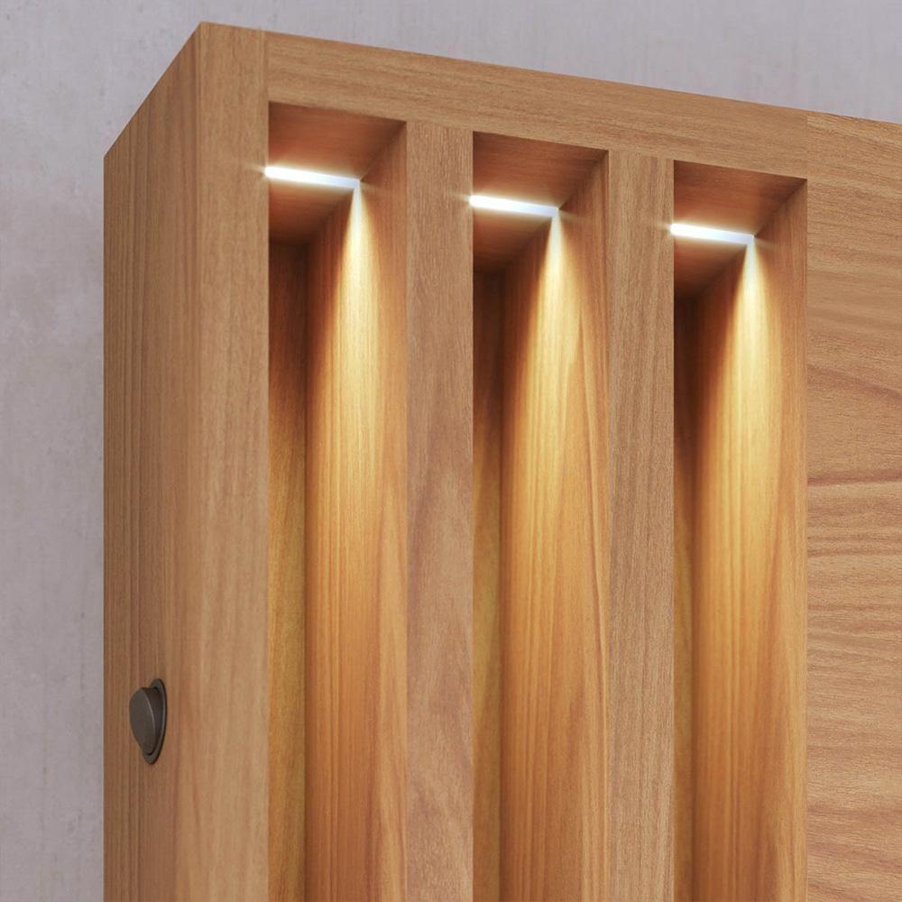 Estante Home Theater Para Tv 75 Pol. Com Led 180cm Maitê C05 Freijó-cinza Fosco - Mpozenato - 6