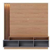 Estante Home Theater Para Tv 75 Pol. Com Led 180cm Maitê C05 Freijó-cinza Fosco - Mpozenato - 2