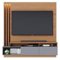 Estante Home Theater Para Tv 75 Pol. Com Led 180cm Maitê C05 Freijó-cinza Fosco - Mpozenato - 3