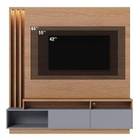 Estante Home Theater Para Tv 75 Pol. Com Led 180cm Maitê C05 Freijó-cinza Fosco - Mpozenato