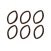 Elásticos De Cabelo 6 Unidades Proart Sem Metal, Não Marcam Os Fios, Perfeitos Para Penteados Marrom - 3