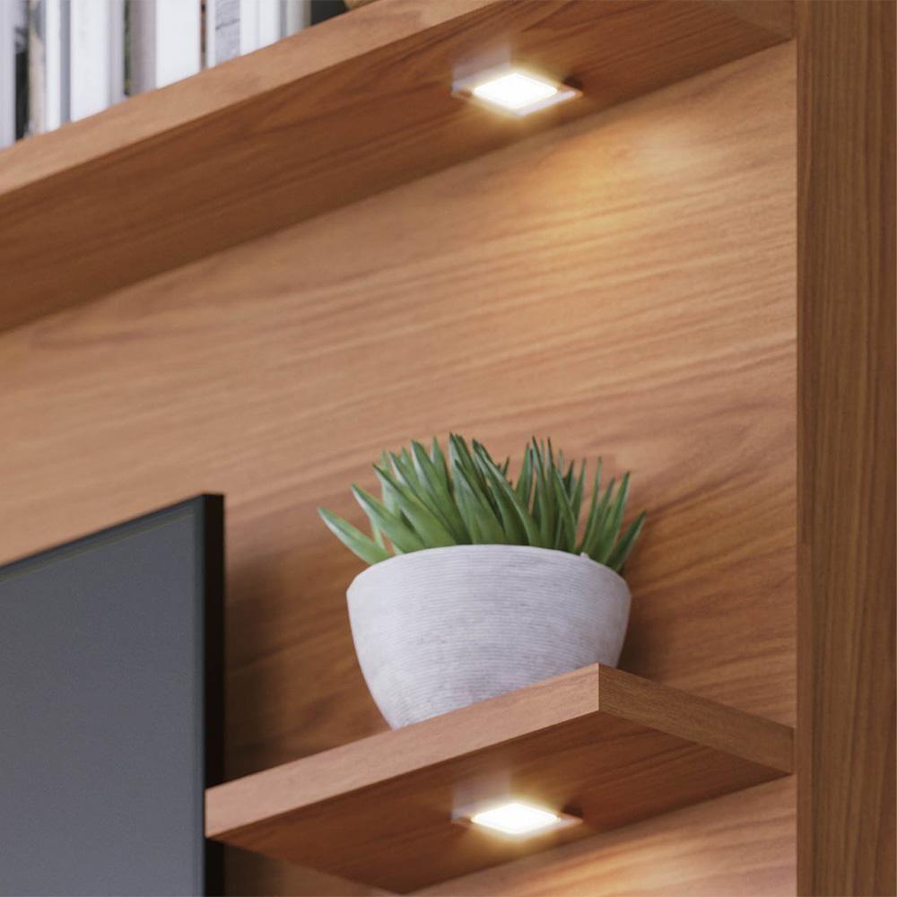 Estante Home Theater Para Tv 70 Pol. Com Led 200cm Amiche C05 Freijó-cinza Fosco - Mpozenato - 5