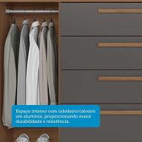 Cômoda 130,20cm 2 Portas E 4 Gavetas Eliot Estilo Mm Jatoba/grafitte - 6