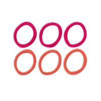 Elásticos De Cabelo 6 Unidades Proart Sem Metal, Não Marcam Os Fios, Perfeitos Para Penteados Rosa-laranja - 3