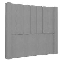 Cabeceira Casal Queen Cama Box 160cm Claire I02 Veludo Cinza - Mpozenato - 1