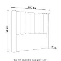 Cabeceira Casal Queen Cama Box 160cm Claire I02 Veludo Cinza - Mpozenato