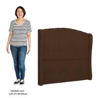 Cabeceira Casal Queen Cama Box 160cm Glenda I02 Bouclê Marrom - Mpozenato - 5