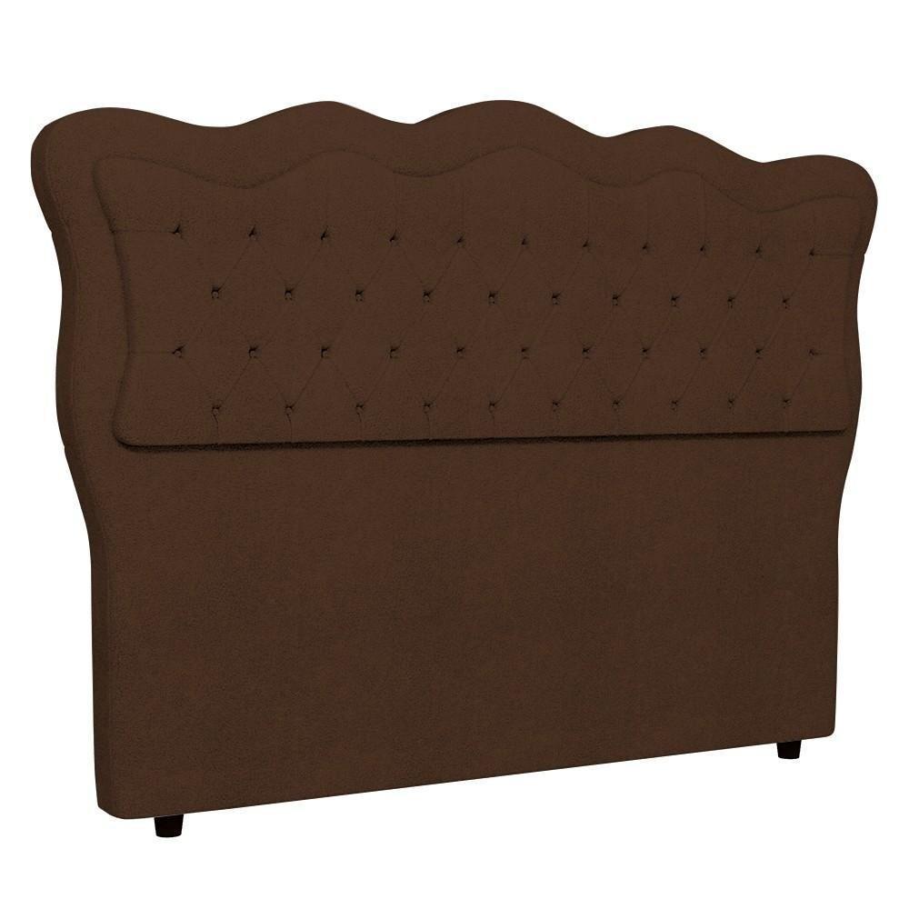 Cabeceira Casal Queen Cama Box 160cm Oregon I02 Bouclê Marrom - Mpozenato - 1