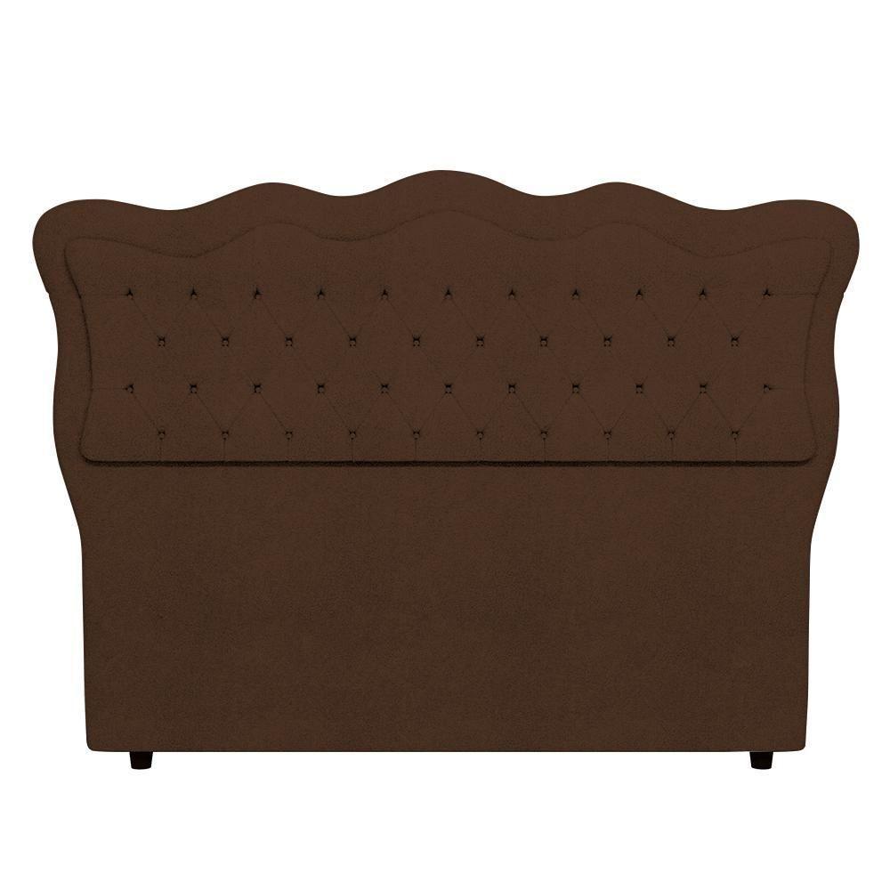 Cabeceira Casal Queen Cama Box 160cm Oregon I02 Bouclê Marrom - Mpozenato - 6